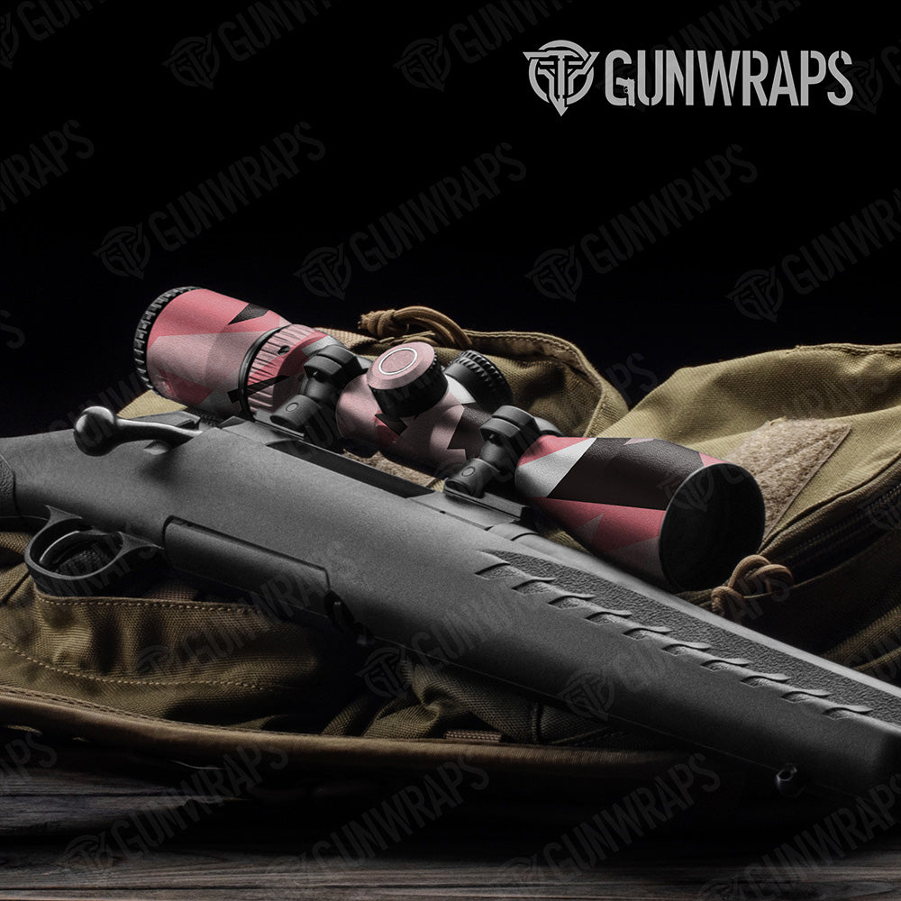 Shattered Pink Camo Scope Gear Skin Vinyl Wrap