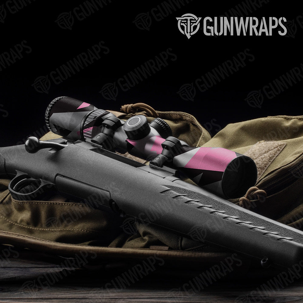 Shattered Pink Tiger Camo Scope Gear Skin Vinyl Wrap