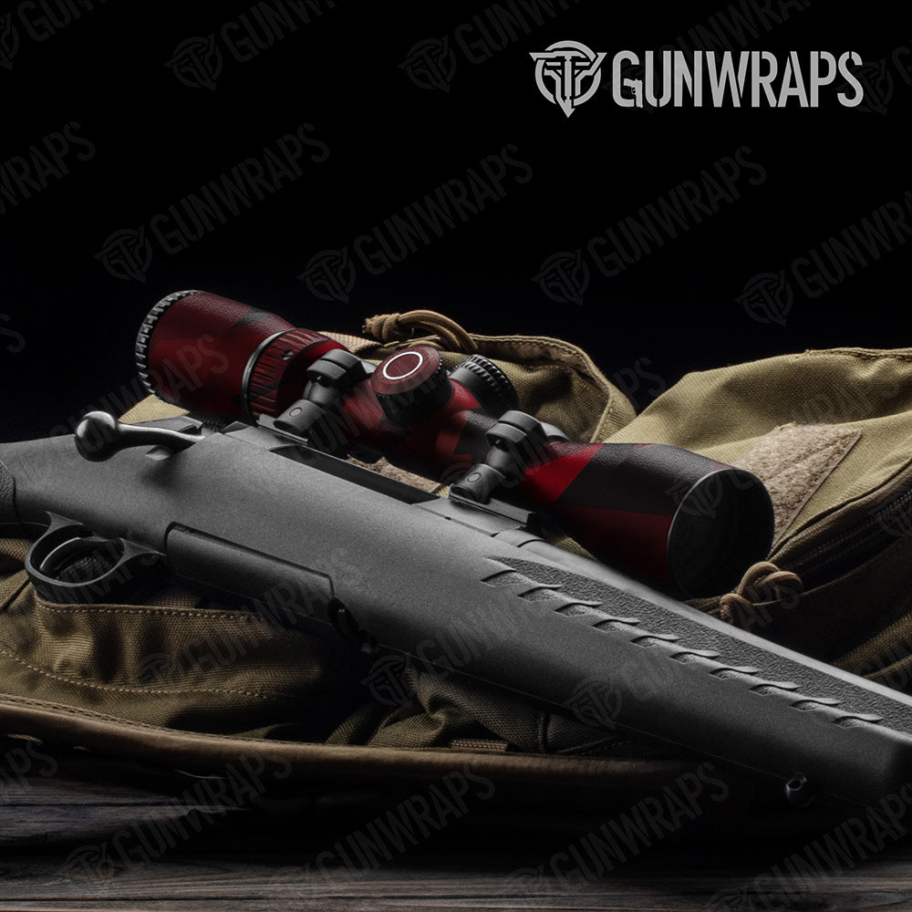 Shattered Vampire Red Camo Scope Gear Skin Vinyl Wrap