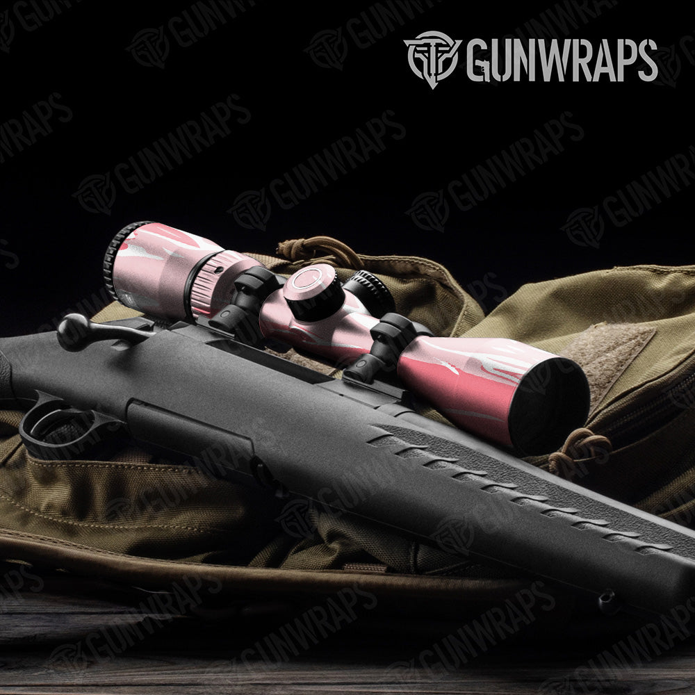 Shredded Pink Camo Scope Gear Skin Vinyl Wrap