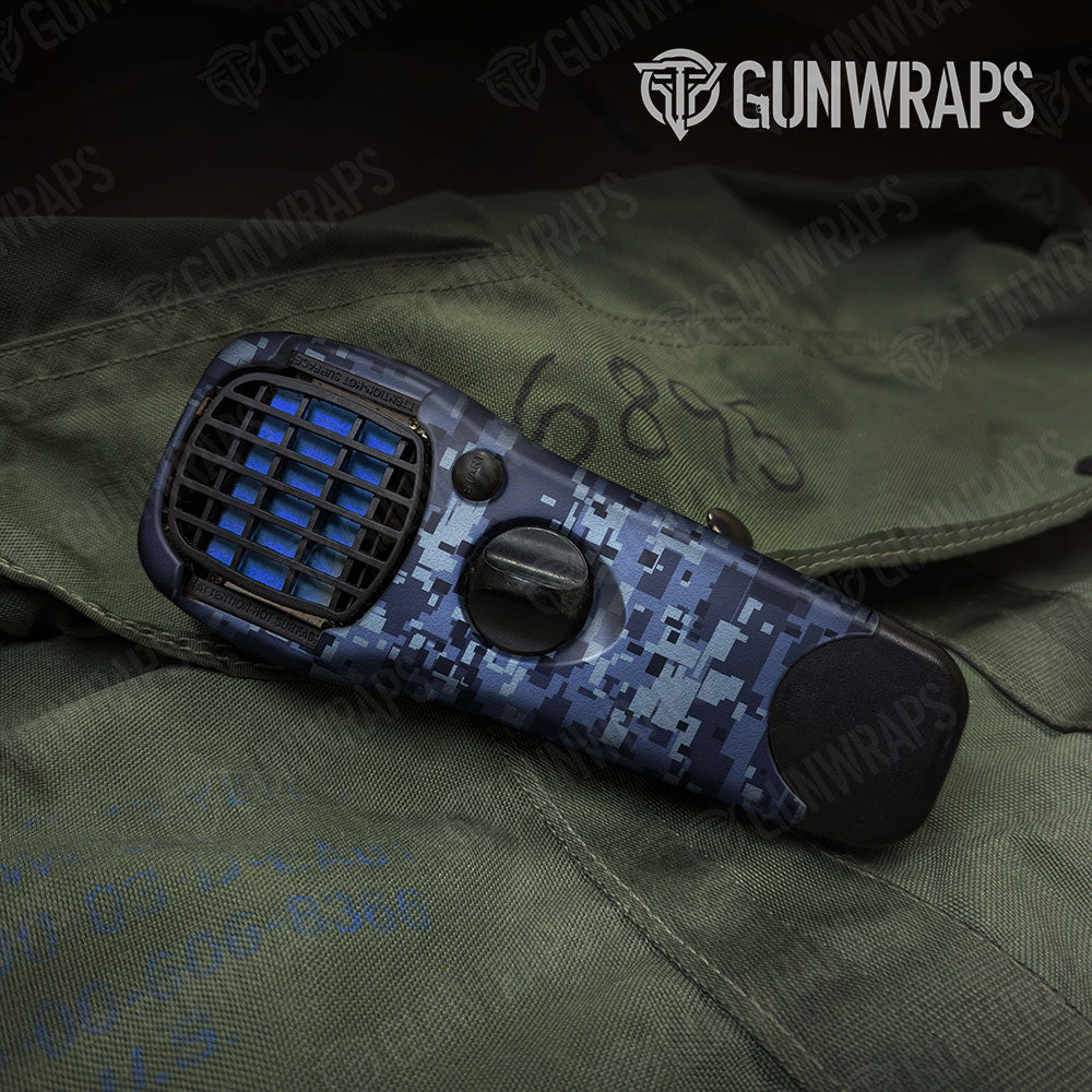 Digital Blue Urban Night Camo Thermacell Gear Skin Vinyl Wrap