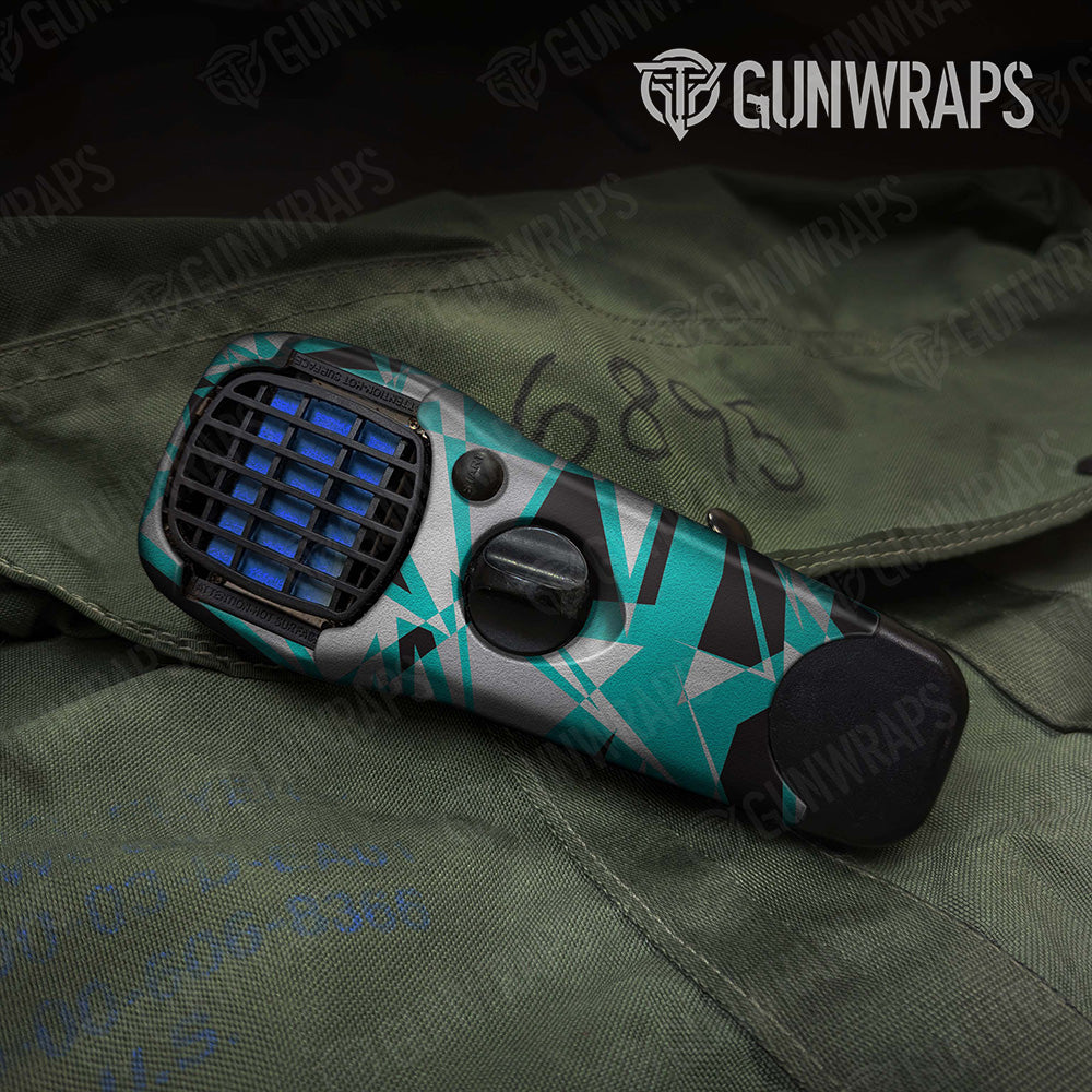 Sharp Tiffany Blue Tiger Camo Thermacell Gear Skin Vinyl Wrap