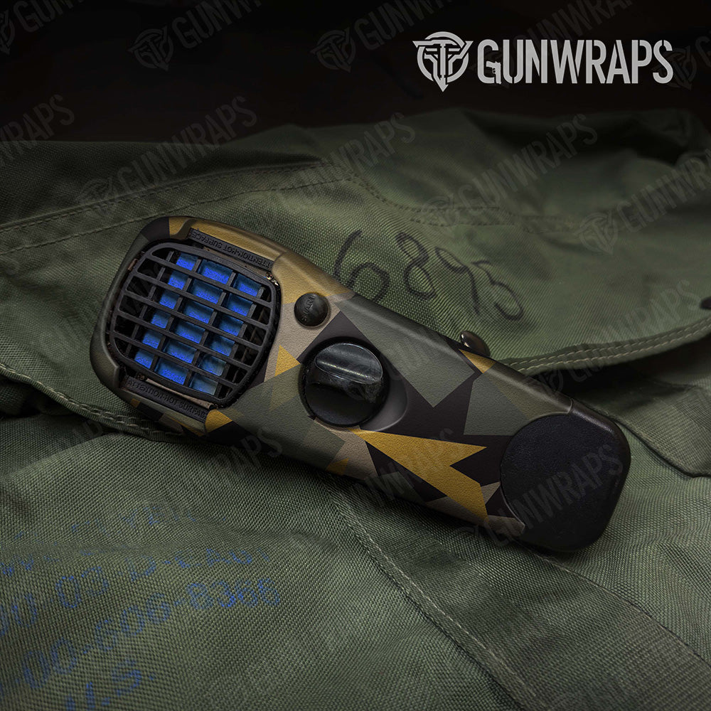 Shattered Militant Yellow Camo Thermacell Gear Skin Vinyl Wrap