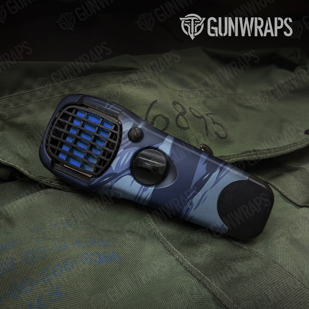 Shredded Blue Urban Night Camo Thermacell Gear Skin Vinyl Wrap