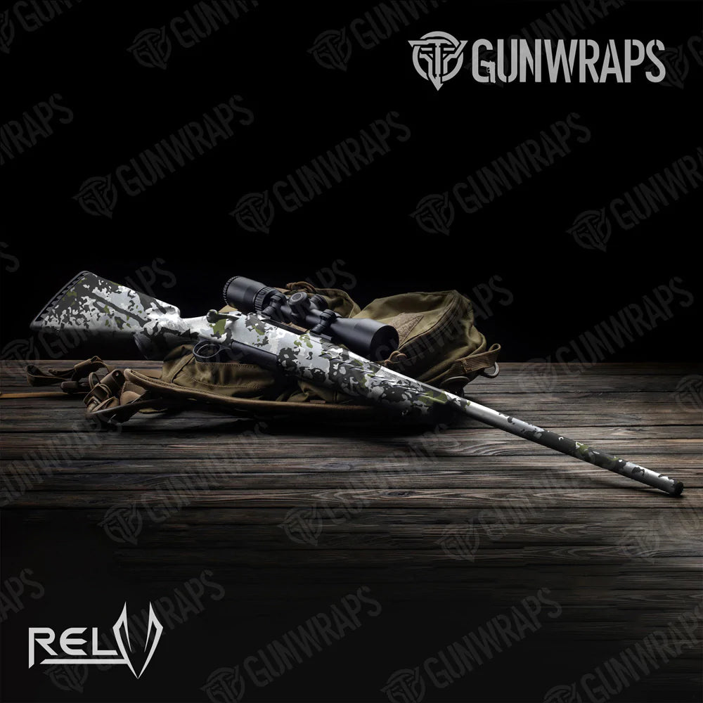 Rifle RELV X3 Timber Wolf Camo Gun Skin Vinyl Wrap Film