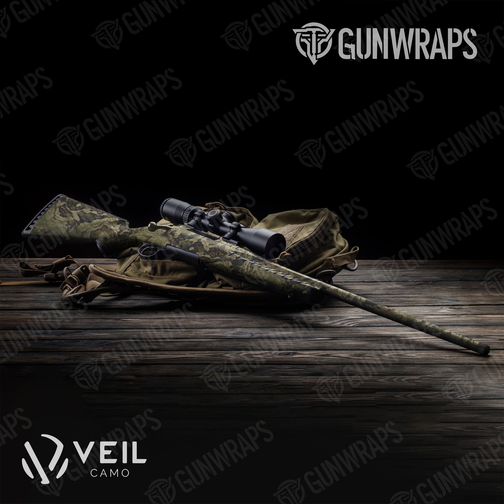 Rifle Veil Rumba Multi Camo Gun Skin Vinyl Wrap