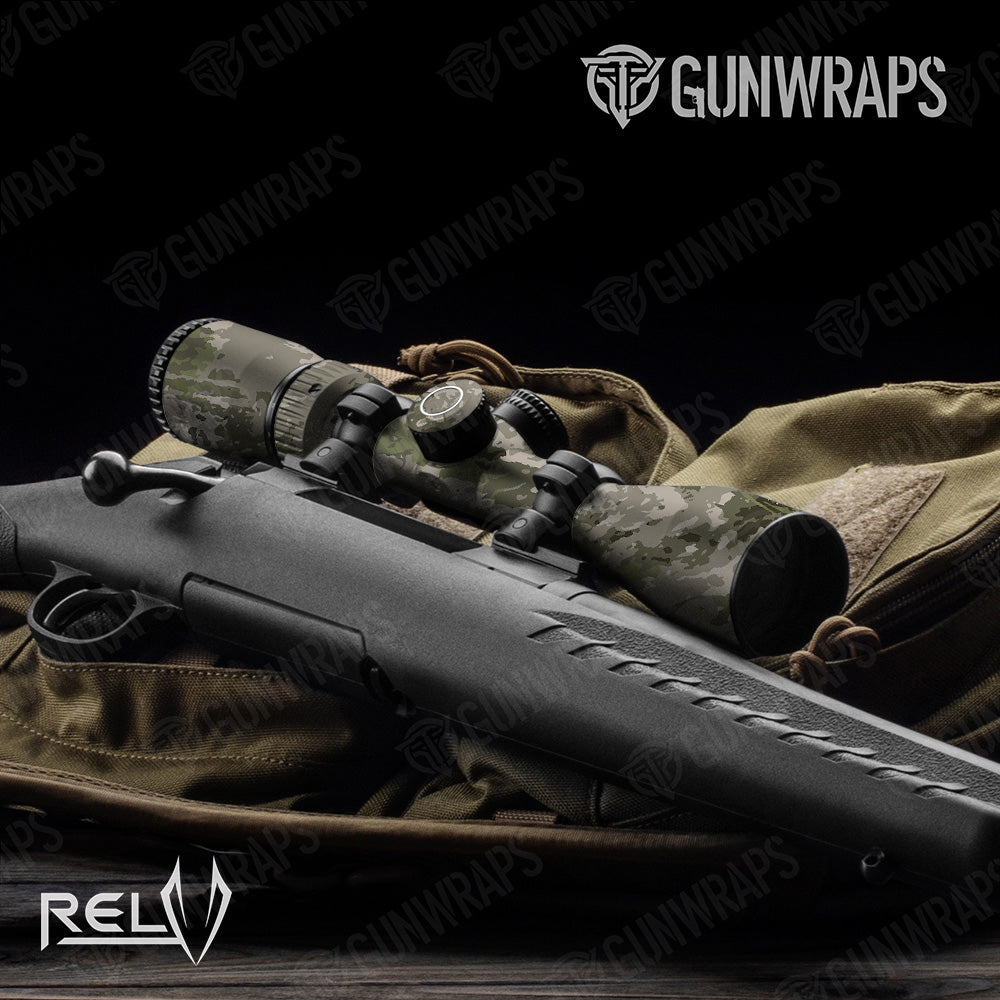 Scope RELV X3 Tunnel Rat Camo Gear Skin Vinyl Wrap Film
