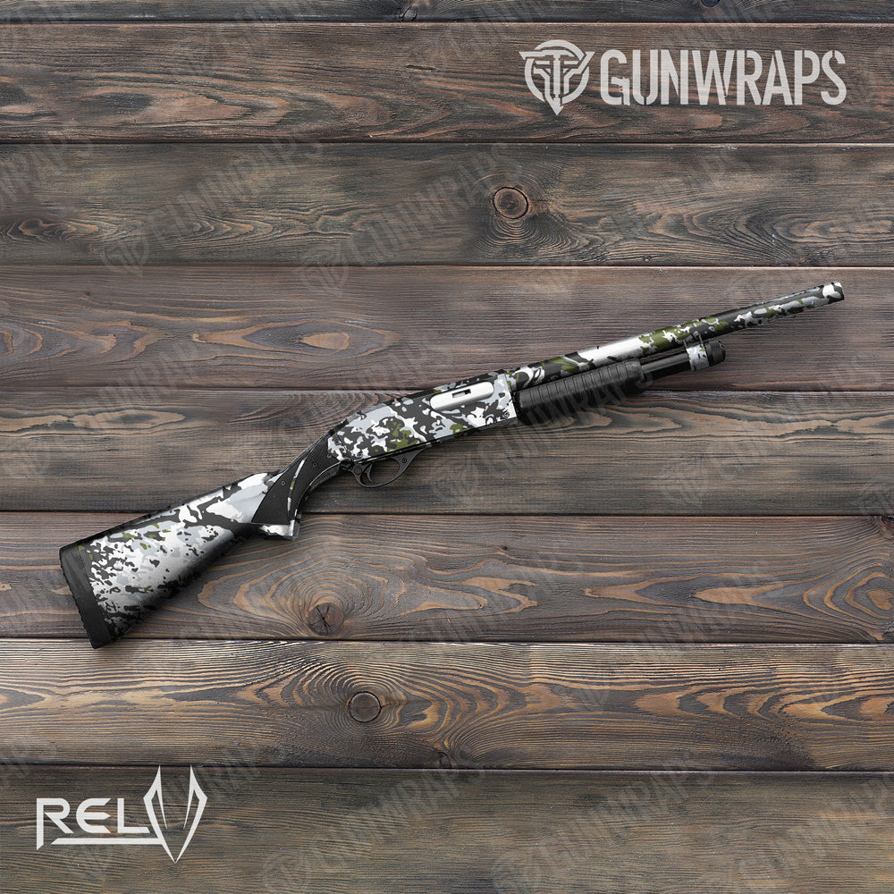 Shotgun RELV X3 Timber Wolf Camo Gun Skin Vinyl Wrap Film