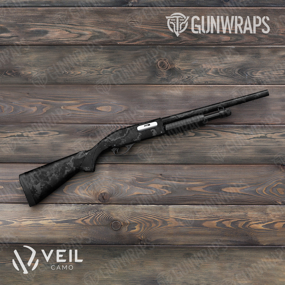 Shotgun Veil Tac Black Camo Gun Skin Vinyl Wrap