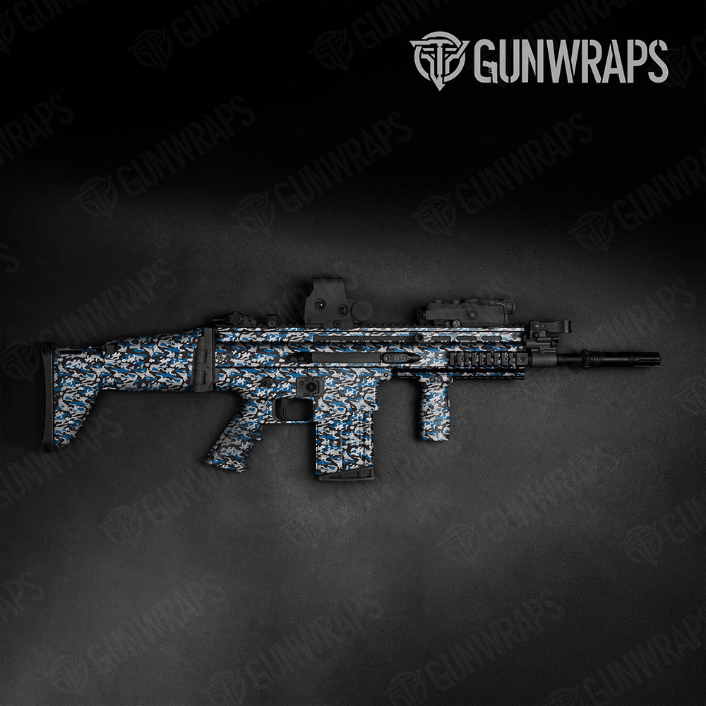 Classic Blue Tiger Camo Tactical Gun Skin Vinyl Wrap