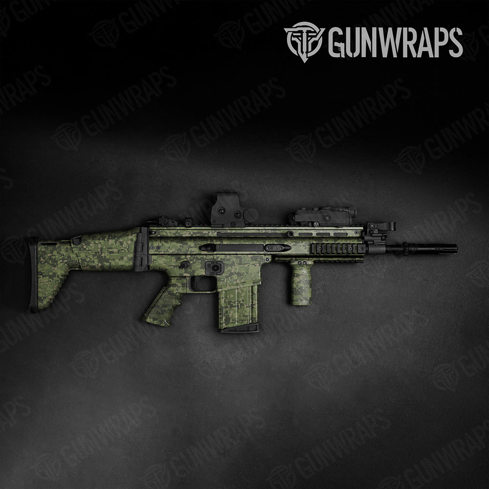 Digital Army Green Camo Tactical Gun Skin Vinyl Wrap