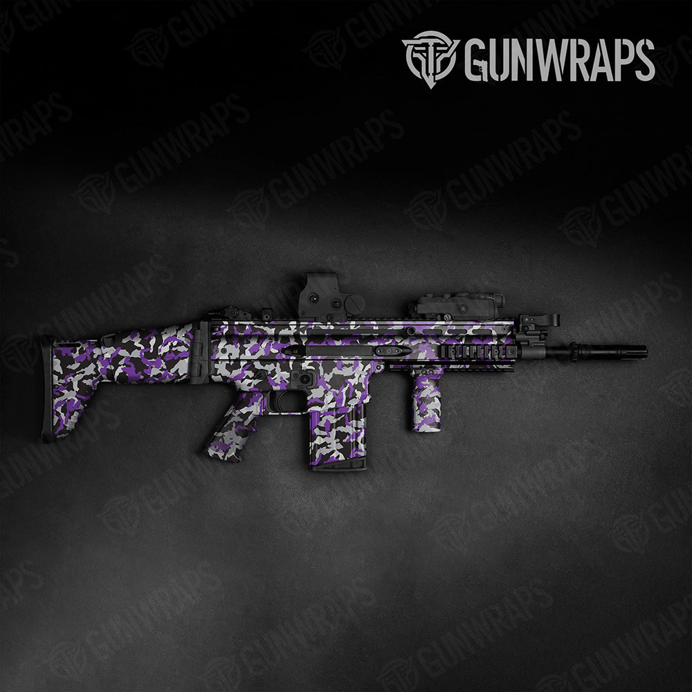 Erratic Purple Tiger Camo Tactical Gun Skin Vinyl Wrap