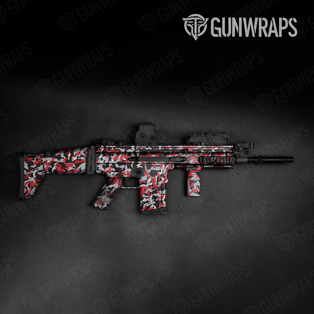 Erratic Red Tiger Camo Tactical Gun Skin Vinyl Wrap