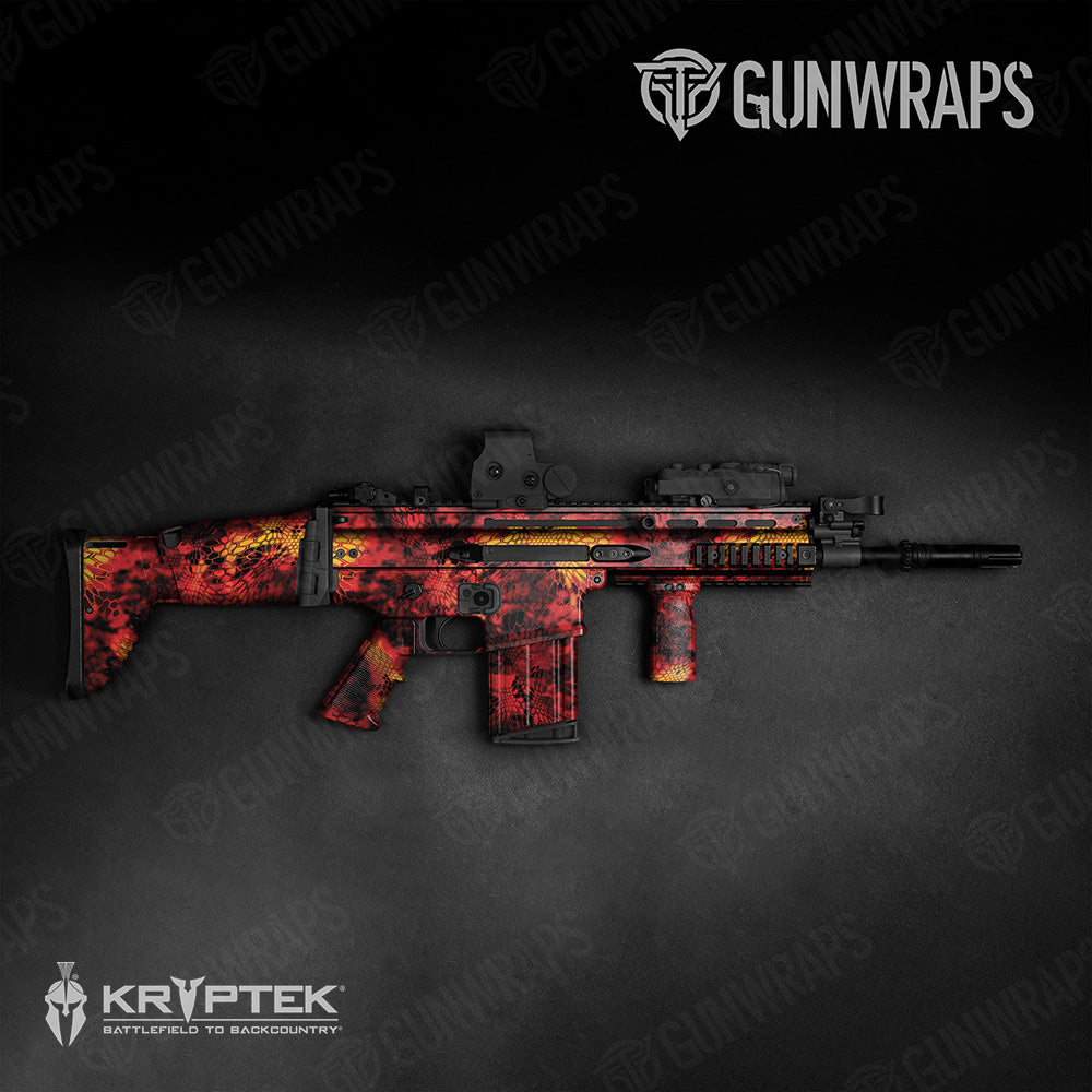Tactical Kryptek Lava Camo Gun Skin Vinyl Wrap