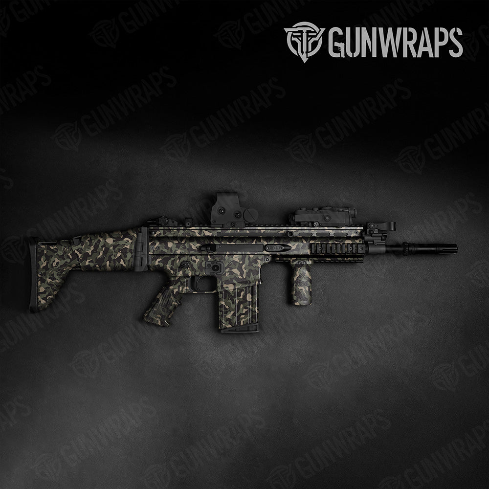 Ragged Militant Green Camo Tactical Gun Skin Vinyl Wrap