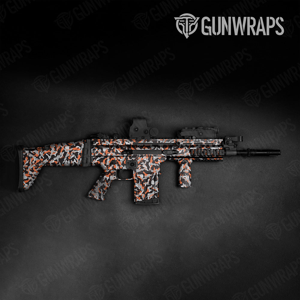 Ragged Orange Tiger Camo Tactical Gun Skin Vinyl Wrap
