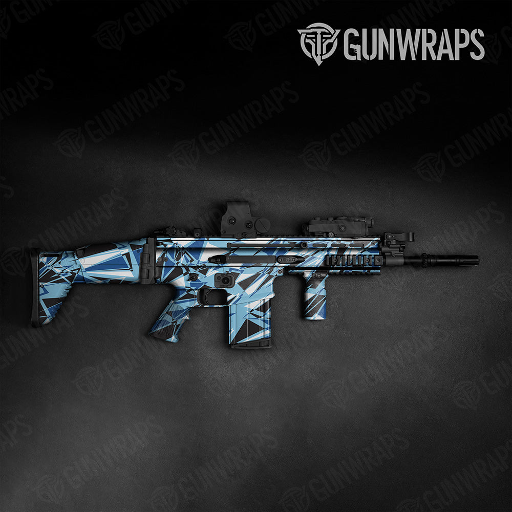 Sharp Baby Blue Camo Tactical Gun Skin Vinyl Wrap