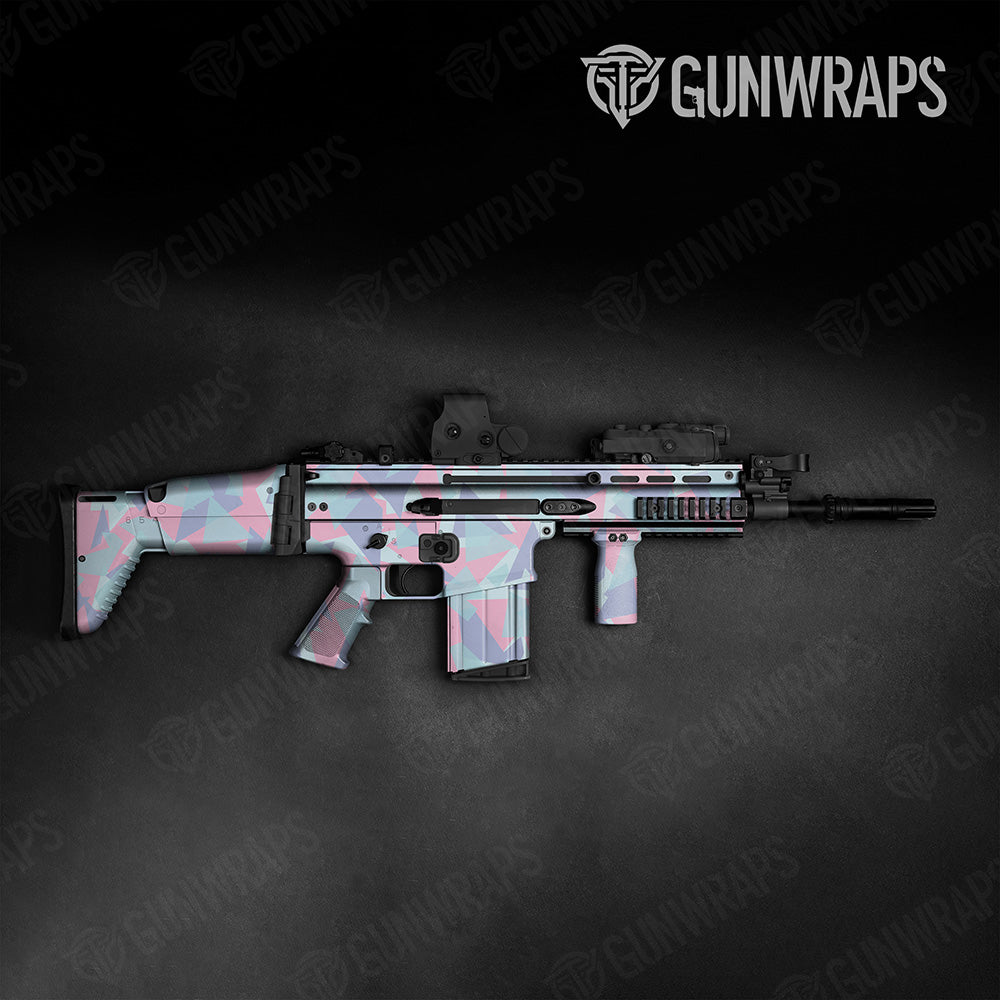 Shattered Cotton Candy Camo Tactical Gun Skin Vinyl Wrap
