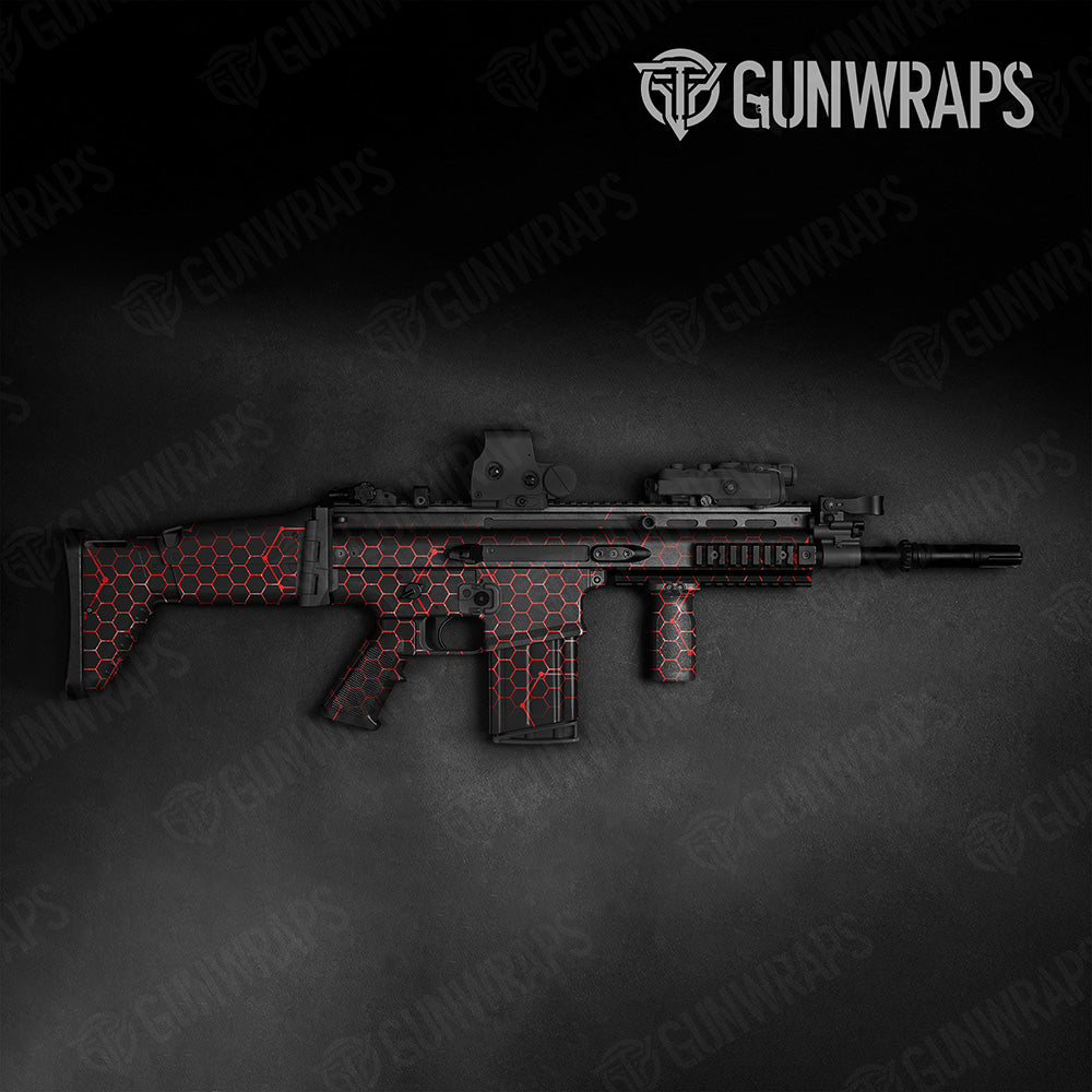 Vivid Hex Red Tactical Gun Skin Vinyl Wrap