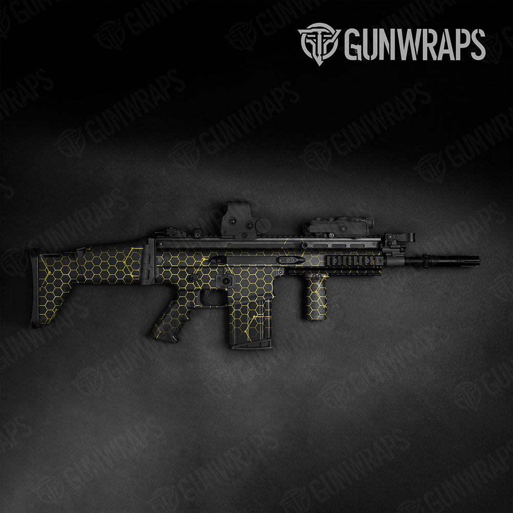 Vivid Hex Yellow Tactical Gun Skin Vinyl Wrap