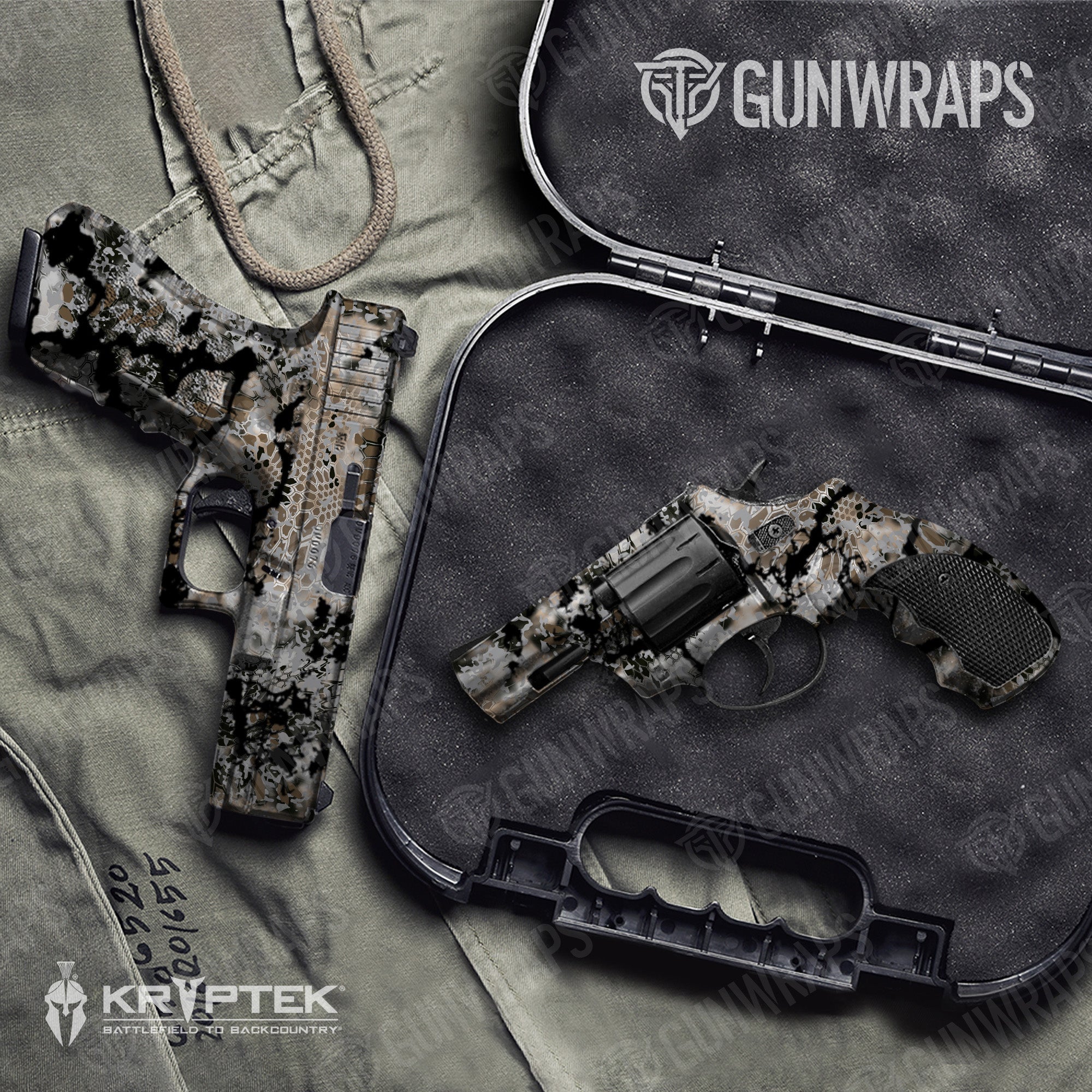 Pistol & Revolver Kryptek Obskura Skyfall Camo Gun Skin Vinyl Wrap