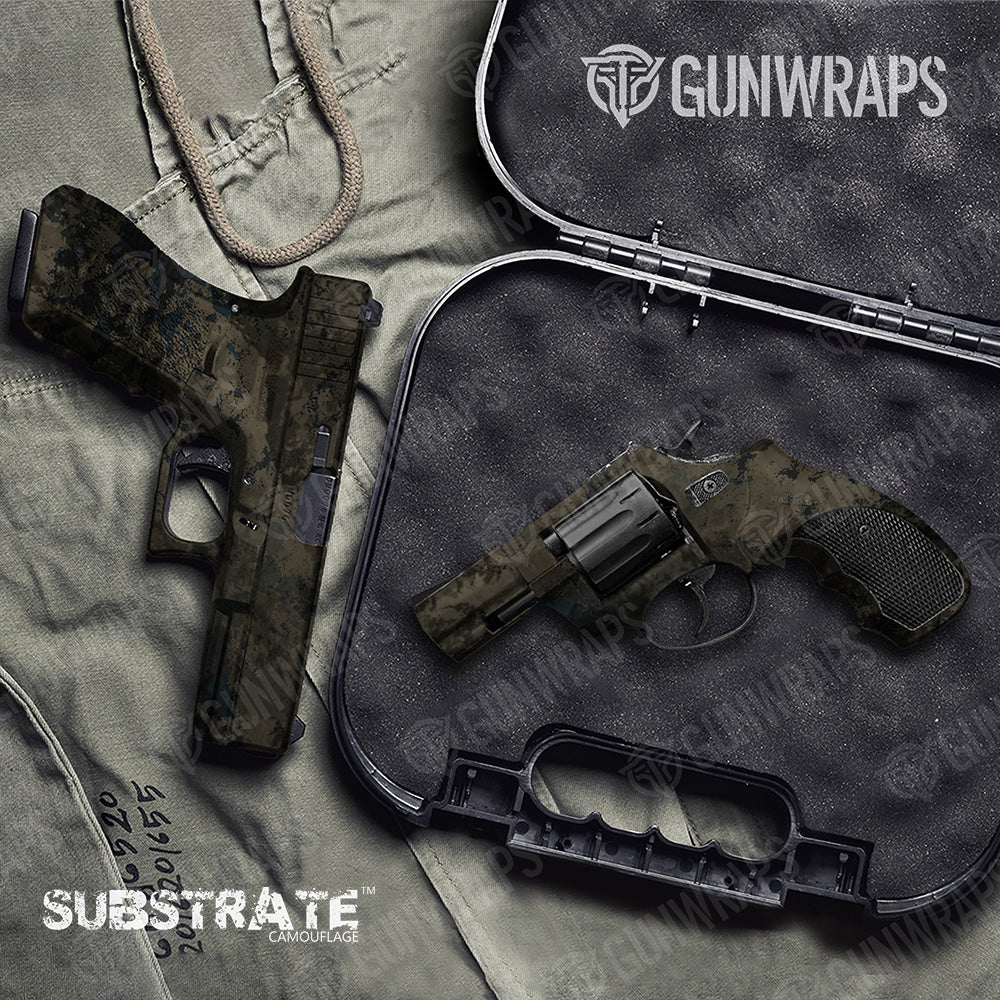 Pistol & Revolver Substrate Shadow Camo Gun Skin Vinyl Wrap Film