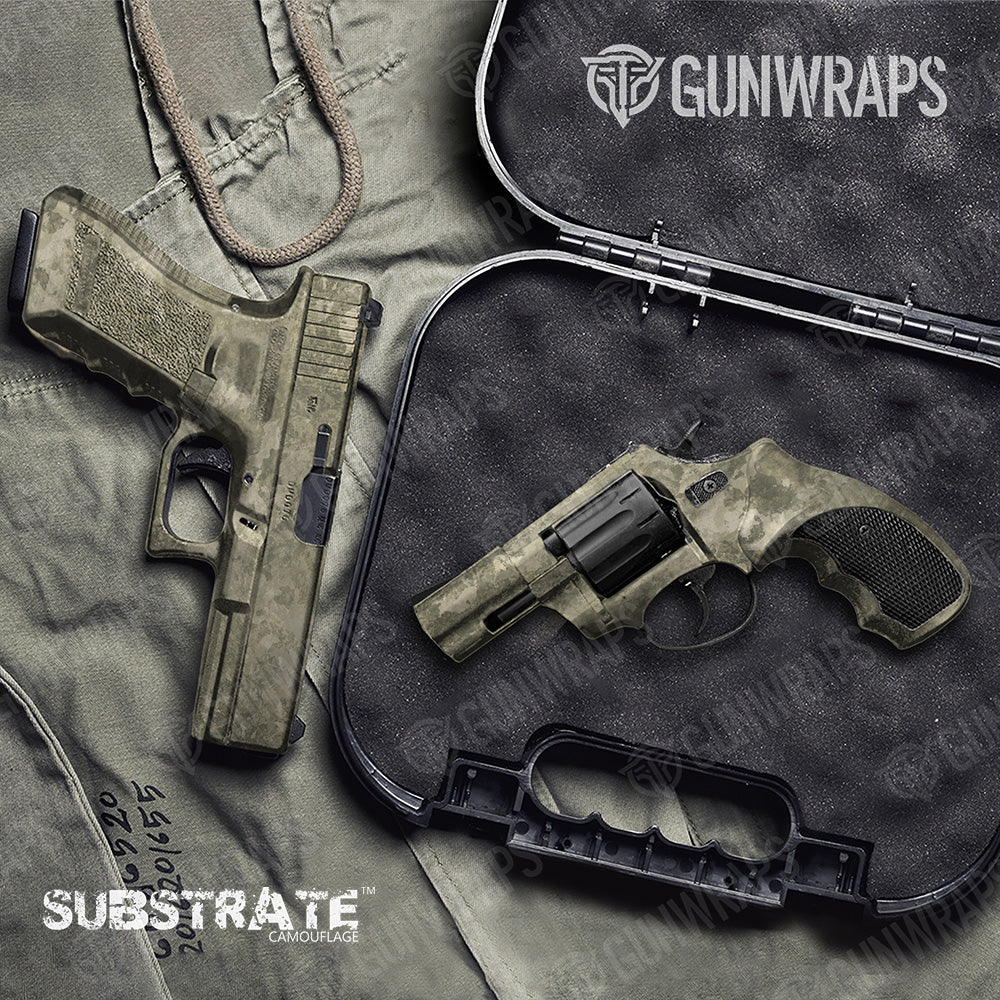 Pistol & Revolver Substrate Sandstone Camo Gun Skin Vinyl Wrap Film