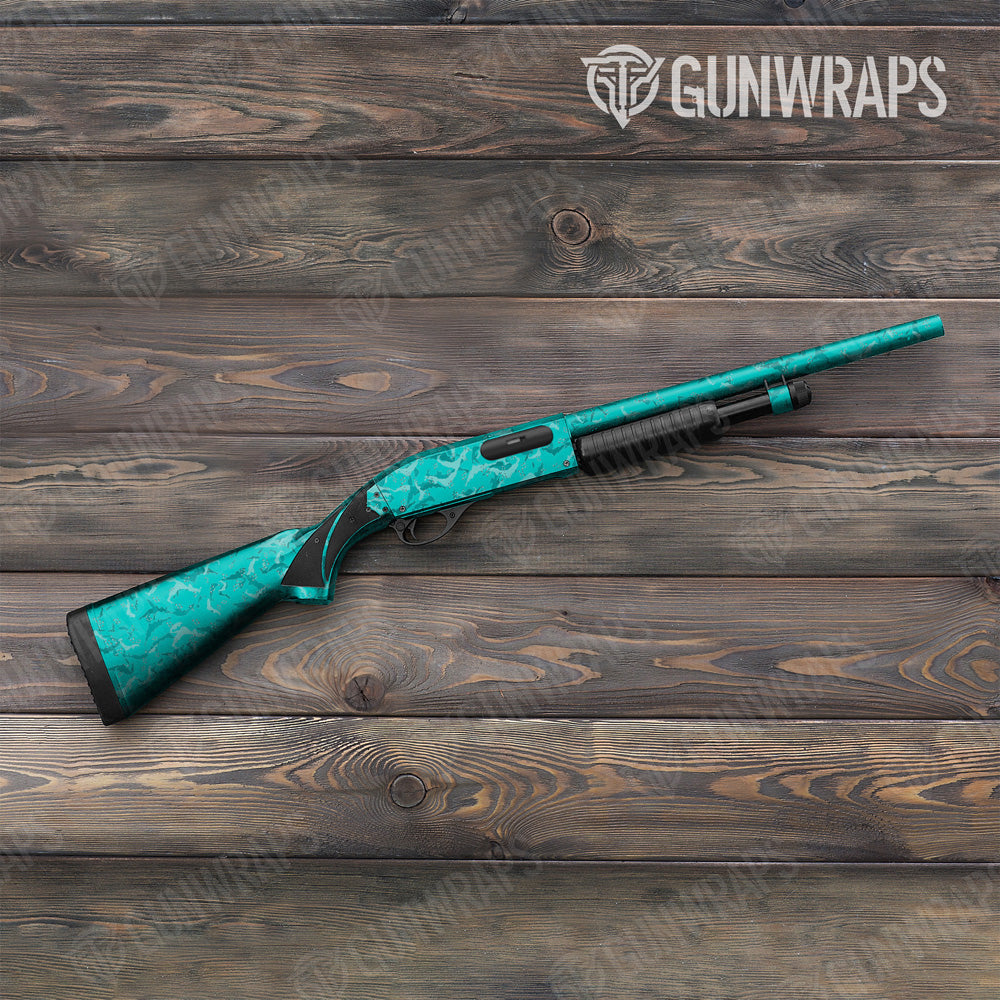 Battle Storm Elite Tiffany Blue Camo Shotgun Gun Skin Vinyl Wrap