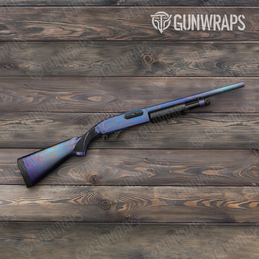Damascus Fire & Ice Shotgun Gun Skin Vinyl Wrap