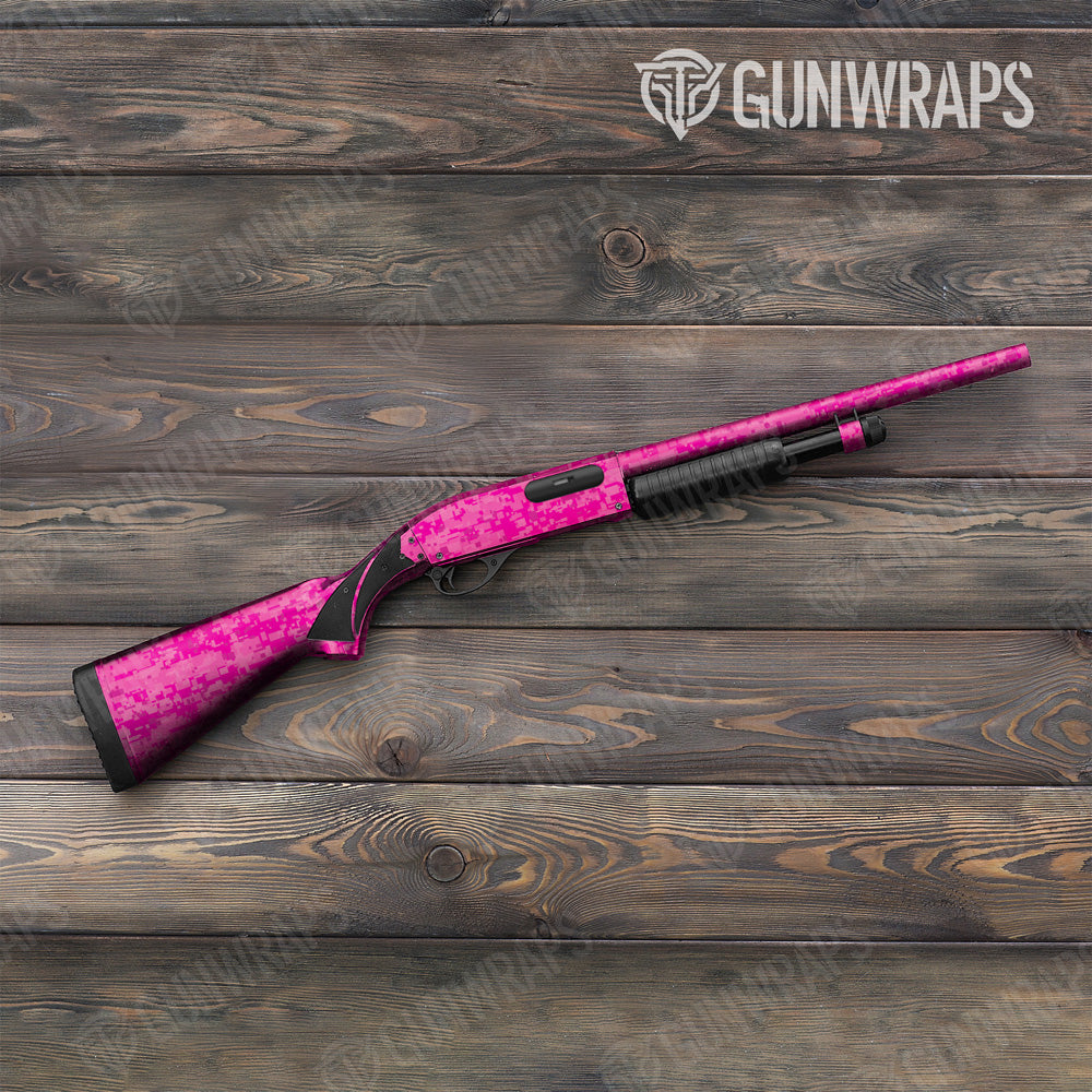 Digital Elite Magenta Camo Shotgun Gun Skin Vinyl Wrap