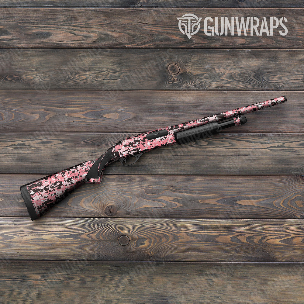 Digital Pink Camo Shotgun Gun Skin Vinyl Wrap
