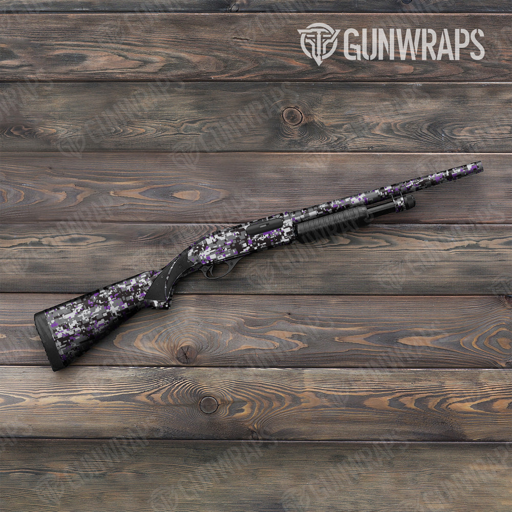 Digital Urban Purple Camo Shotgun Gun Skin Vinyl Wrap
