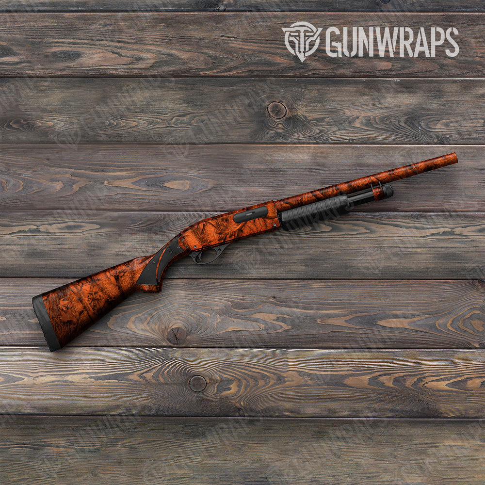 Nature Orange Forest Camo Shotgun Gun Skin Vinyl Wrap