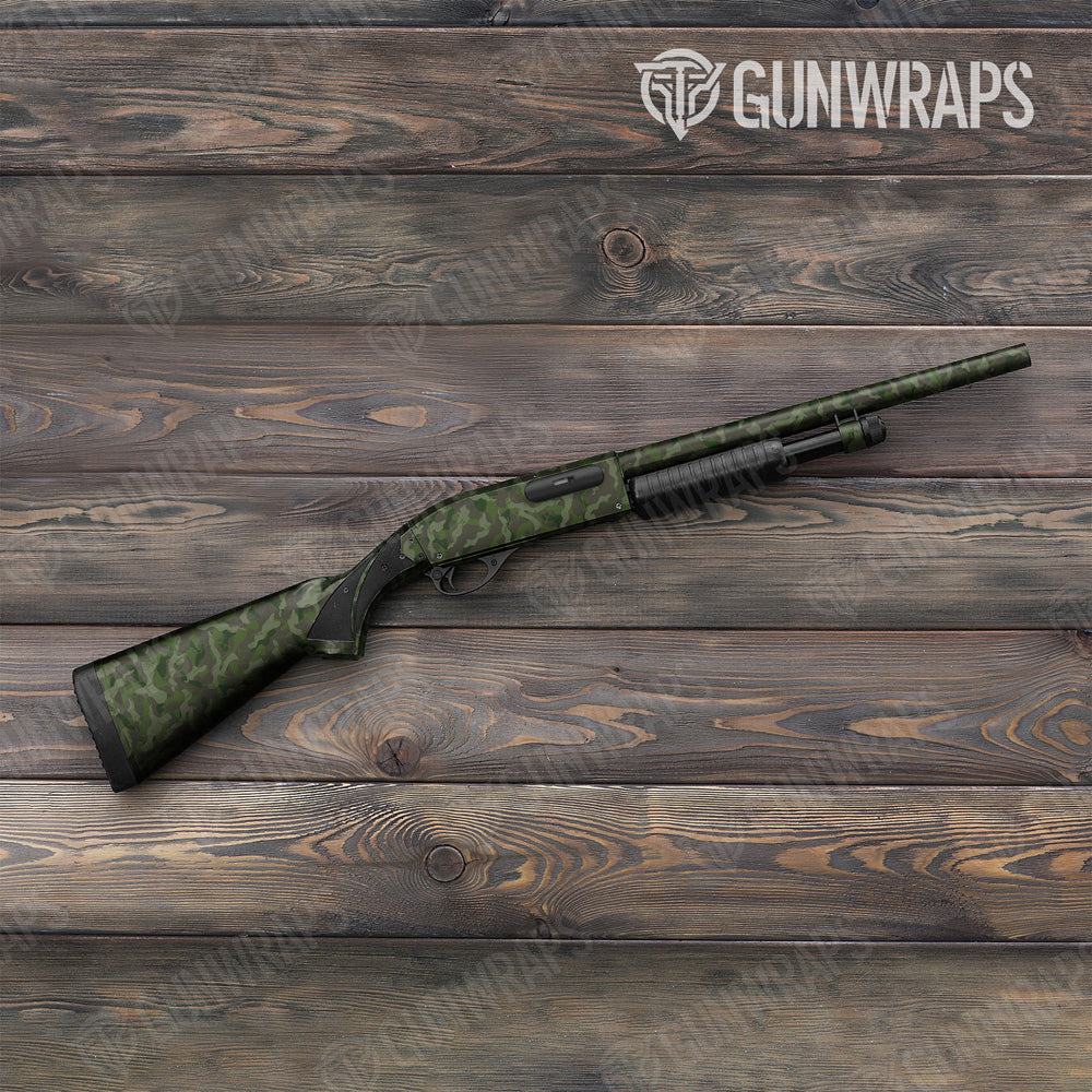 Ragged Army Dark Green Camo Shotgun Gun Skin Vinyl Wrap