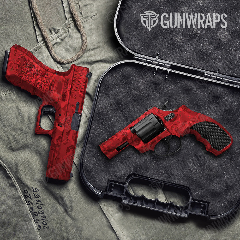 Battle Storm Elite Red Camo Pistol & Revolver Gun Skin Vinyl Wrap
