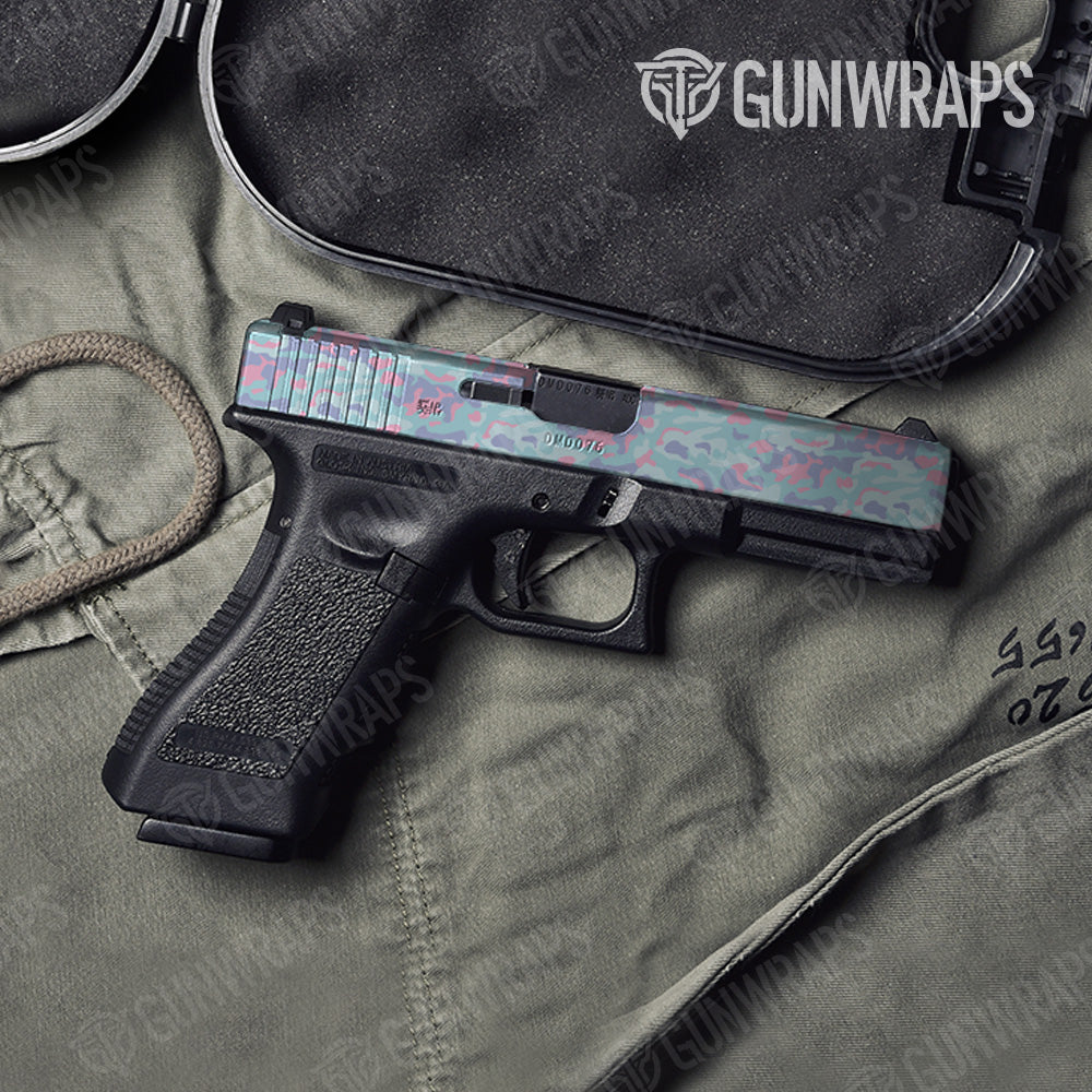 Classic Cotton Candy Camo Pistol Slide Gun Skin Vinyl Wrap