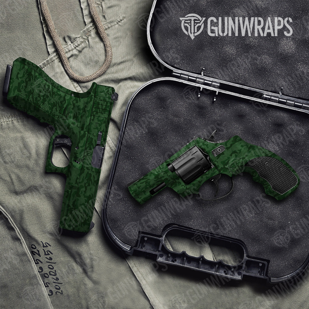 Classic Elite Green Camo Pistol & Revolver Gun Skin Vinyl Wrap
