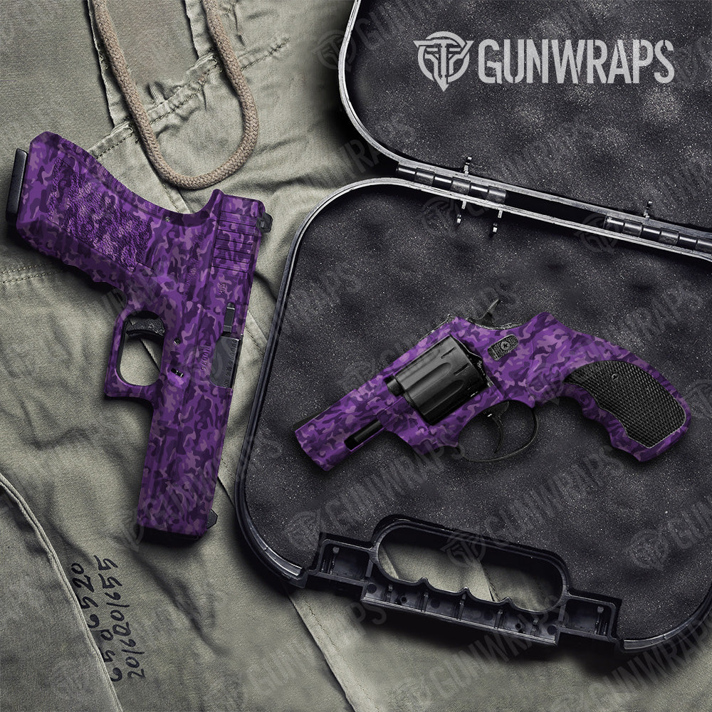 Classic Elite Purple Camo Pistol & Revolver Gun Skin Vinyl Wrap