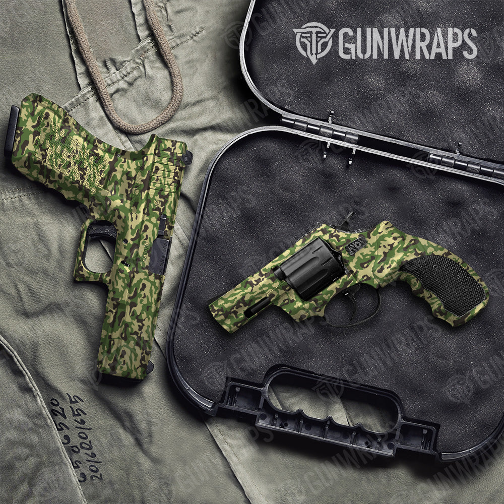Classic Jungle Camo Pistol & Revolver Gun Skin Vinyl Wrap