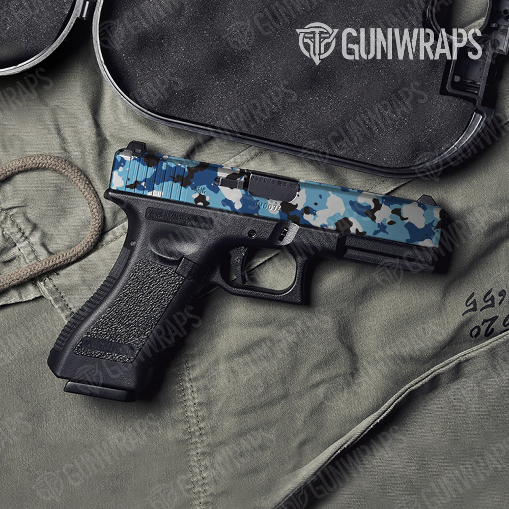 Cumulus Baby Blue Camo Pistol Slide Gun Skin Vinyl Wrap