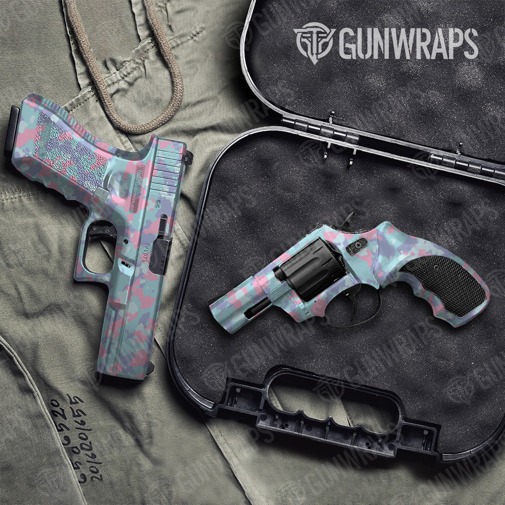 Cumulus Cotton Candy Camo Pistol & Revolver Gun Skin Vinyl Wrap