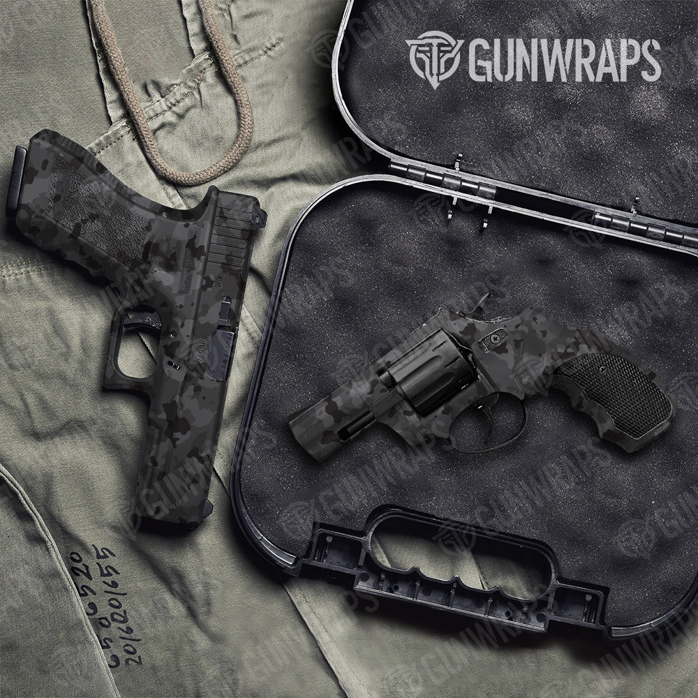 Cumulus Elite Black Camo Pistol & Revolver Gun Skin Vinyl Wrap
