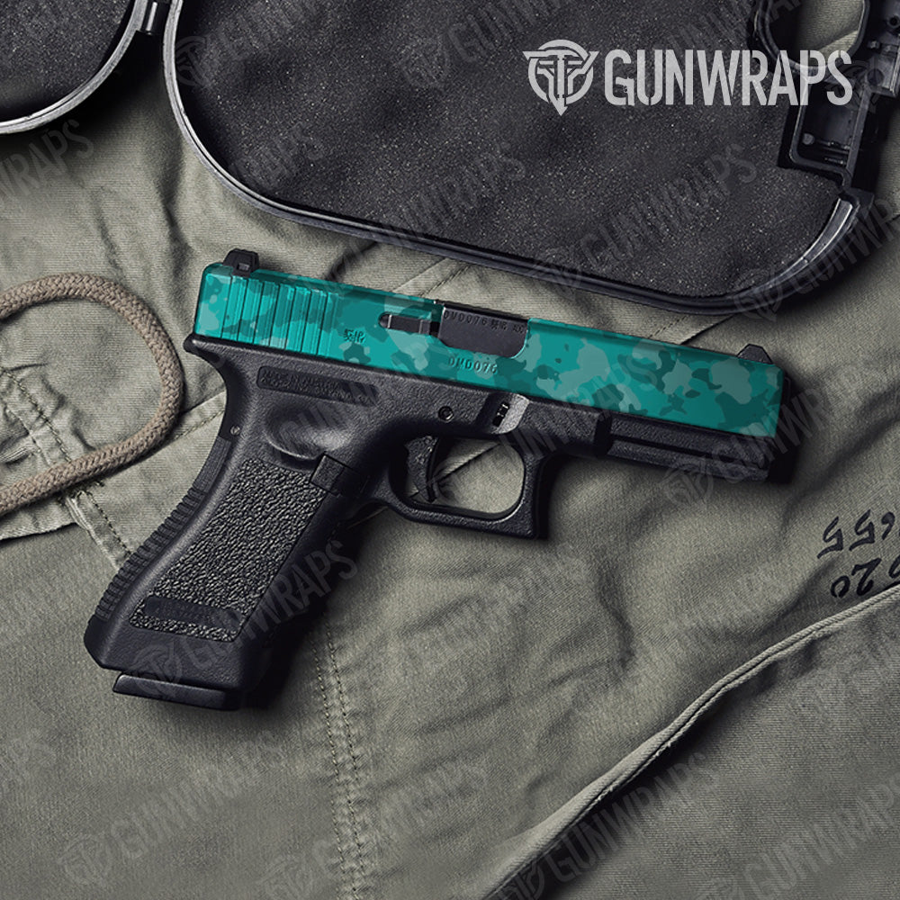 Cumulus Elite Tiffany Blue Camo Pistol Slide Gun Skin Vinyl Wrap
