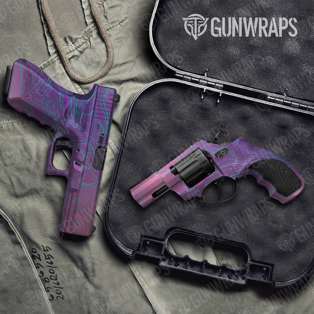 Damascus Aurora Pistol & Revolver Gun Skin Vinyl Wrap
