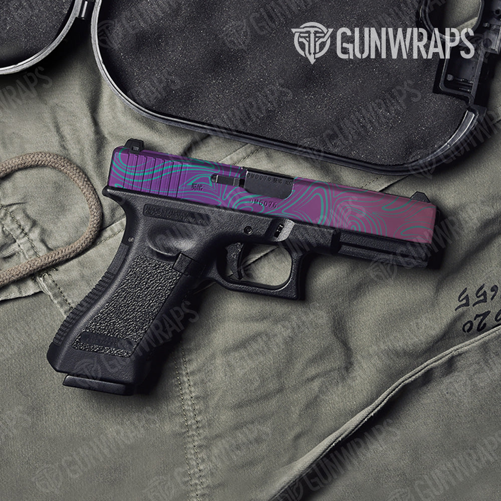 Damascus Aurora Pistol Slide Gun Skin Vinyl Wrap