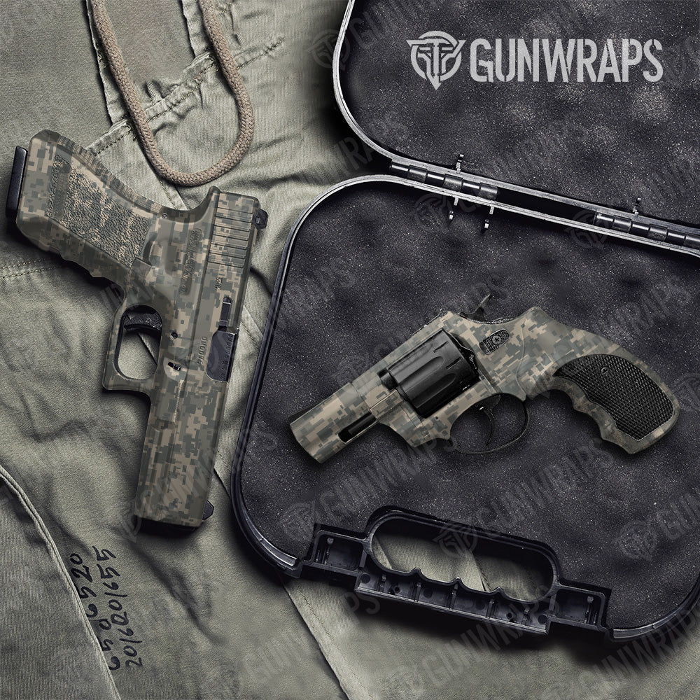 Digital Army Camo Pistol & Revolver Gun Skin Vinyl Wrap