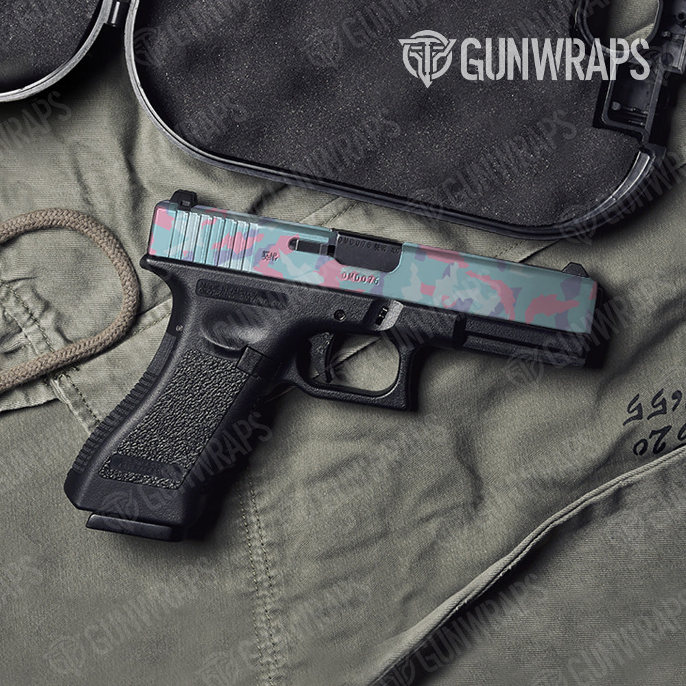 Erratic Cotton Candy Camo Pistol Slide Gun Skin Vinyl Wrap