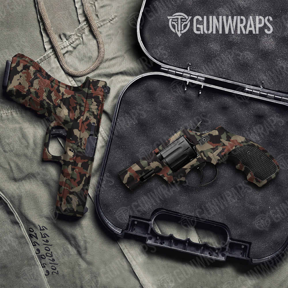 Erratic Militant Copper Camo Pistol & Revolver Gun Skin Vinyl Wrap