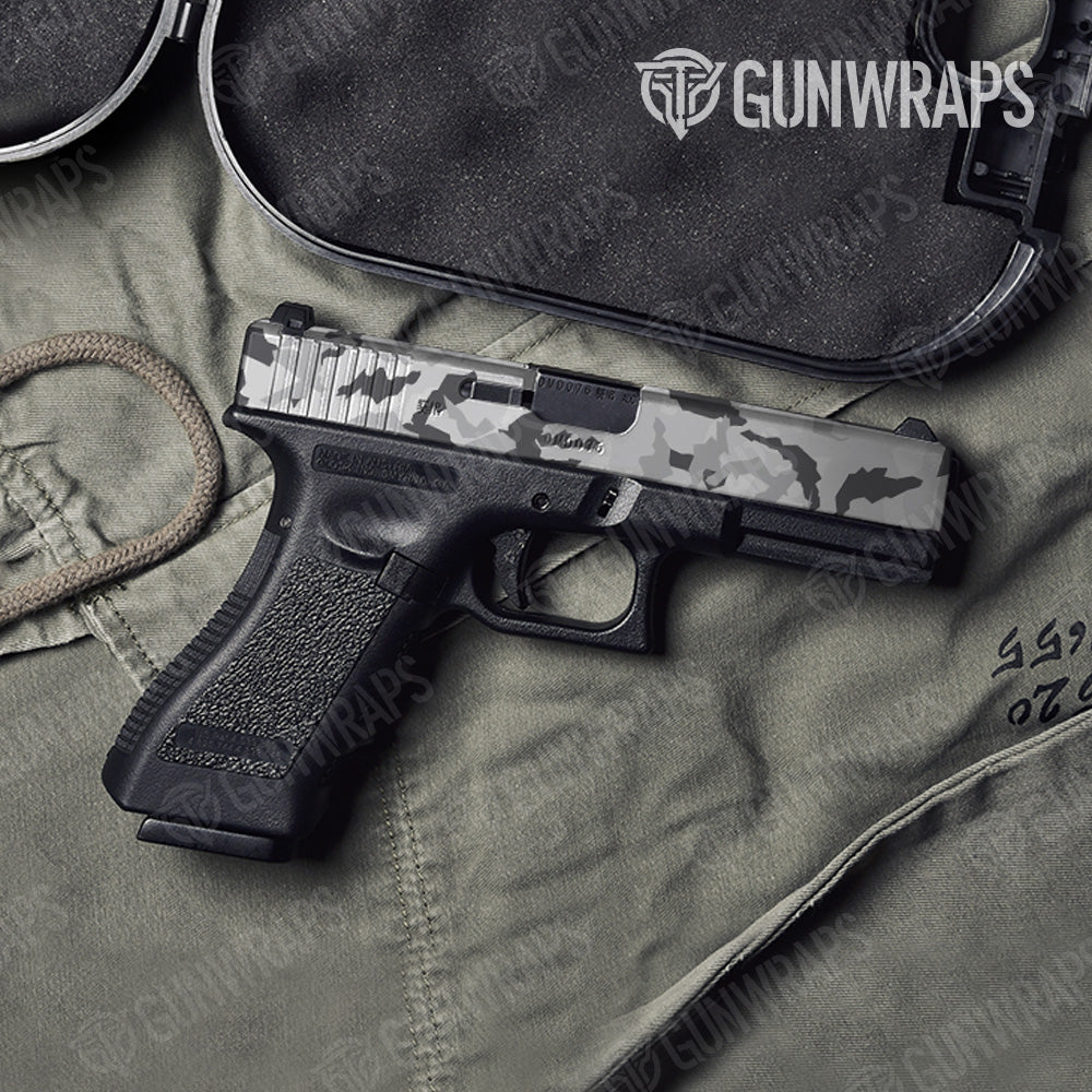 Erratic Snow Camo Pistol Slide Gun Skin Vinyl Wrap