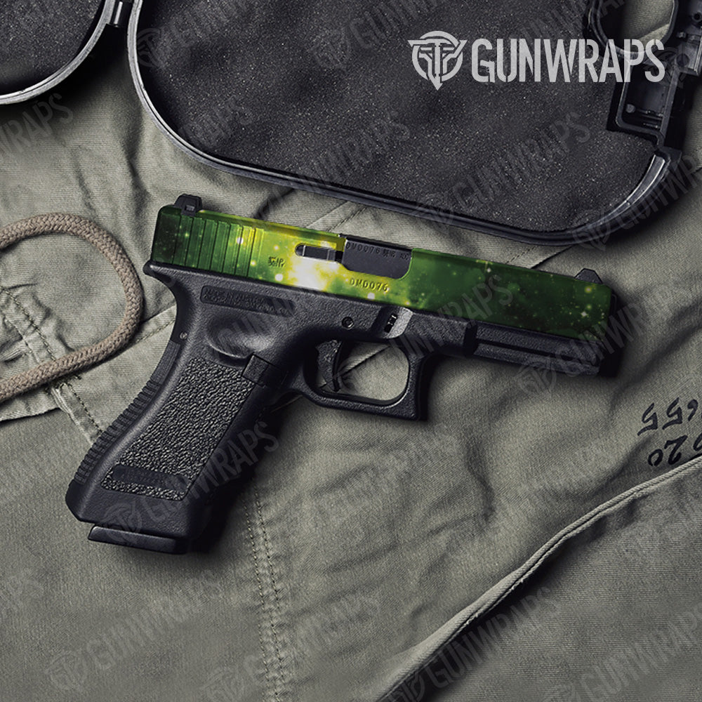 Galaxy Green Pistol Slide Gun Skin Vinyl Wrap